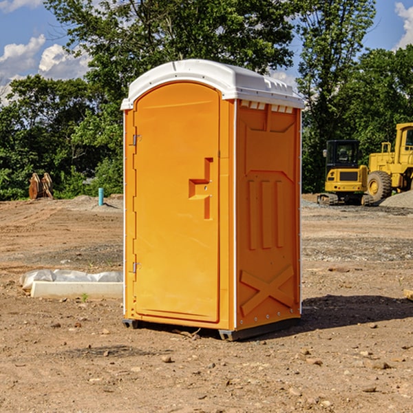 how often are the porta potties cleaned and serviced during a rental period in Maysville IA